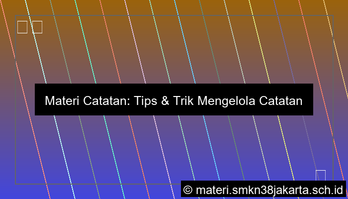Materi Catatan